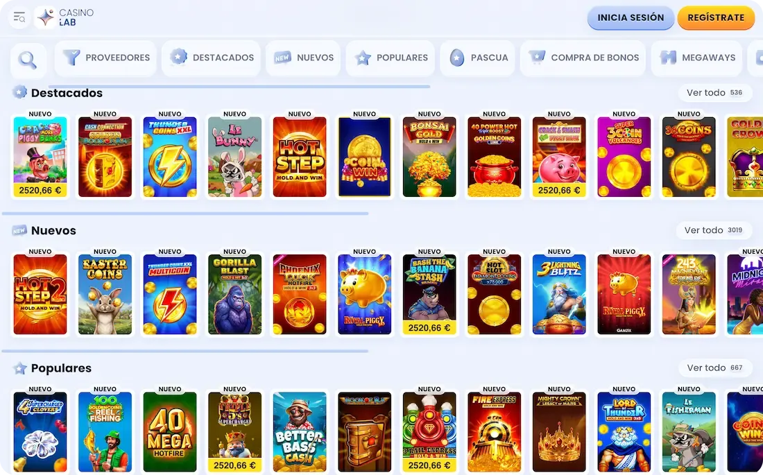 juegos del casino casinolab