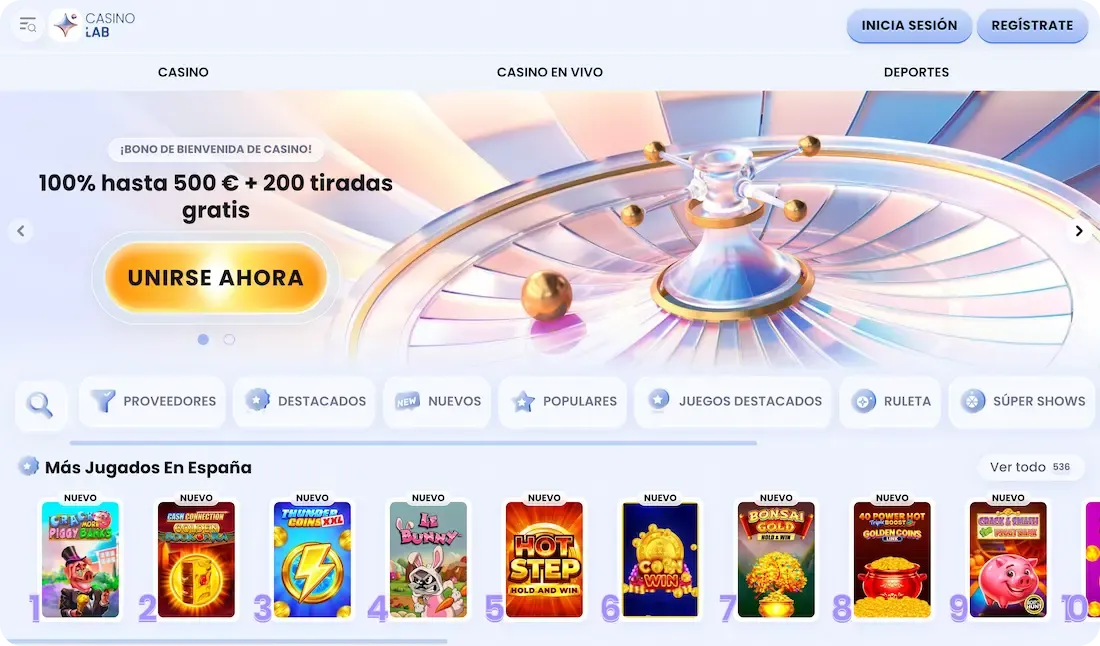 sitio web del casino casinolab